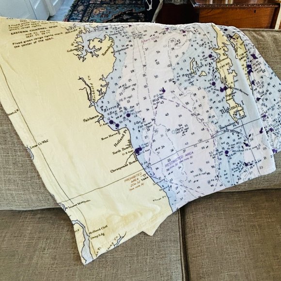 NEW without TAGS PLUSH Chesapeake Bay Bridge/Chesapeake Channel Span Blanket - Picture 2 of 7